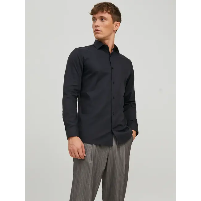 Jack & Jones Jack & Jones 12227385 JPRBLAPARKER SHIRT BLACK- Slim Fit