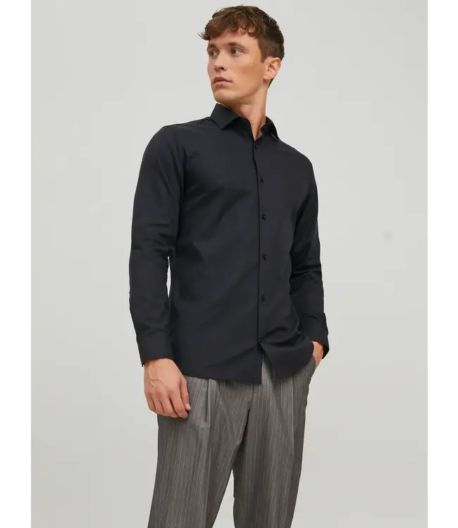 Jack & Jones Jack & Jones 12227385 JPRBLAPARKER SHIRT BLACK- Slim Fit