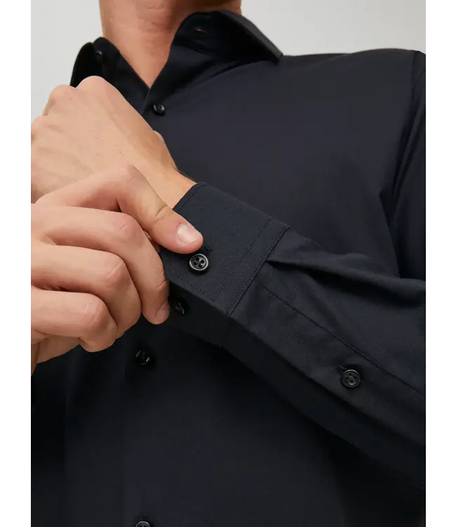 Jack & Jones Jack & Jones 12227385 JPRBLAPARKER SHIRT BLACK- Slim Fit
