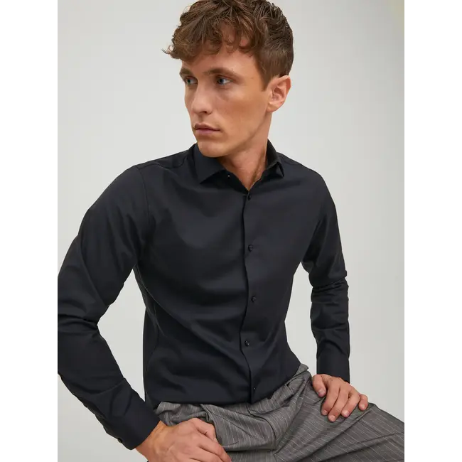 Jack & Jones Jack & Jones 12227385 JPRBLAPARKER SHIRT BLACK- Slim Fit