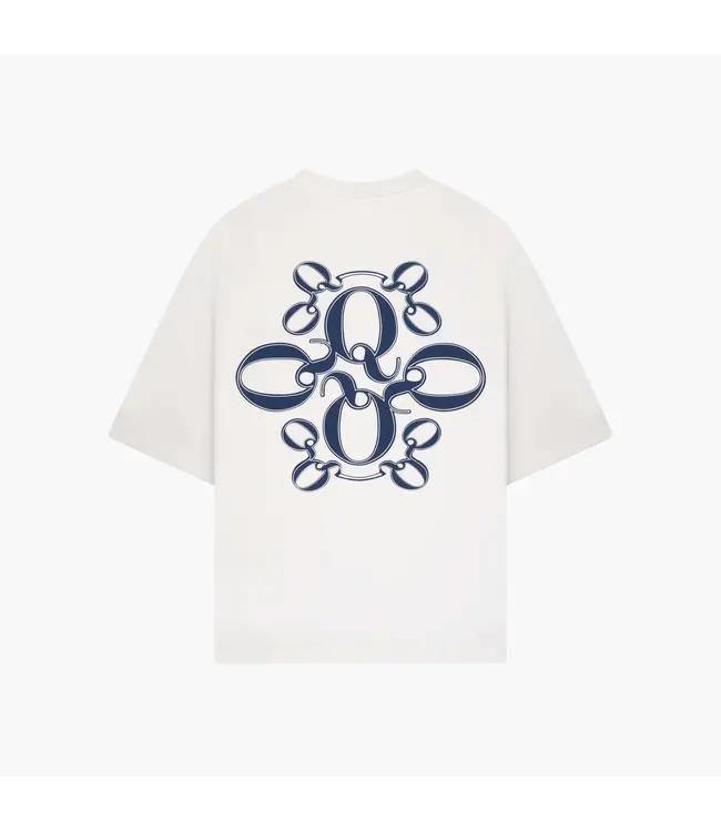 Quotrell Quotrell Insignia Tee White/Blue - Oversized Fit
