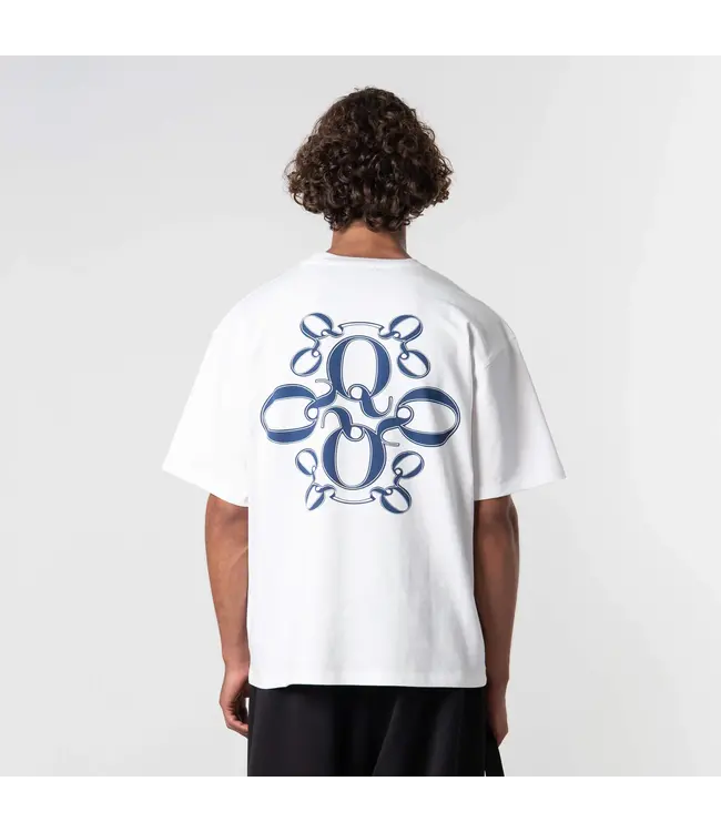 Quotrell Quotrell Insignia Tee White/Blue - Oversized Fit