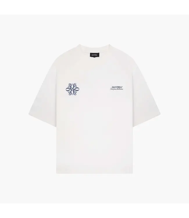 Quotrell Quotrell Insignia Tee White/Blue - Oversized Fit