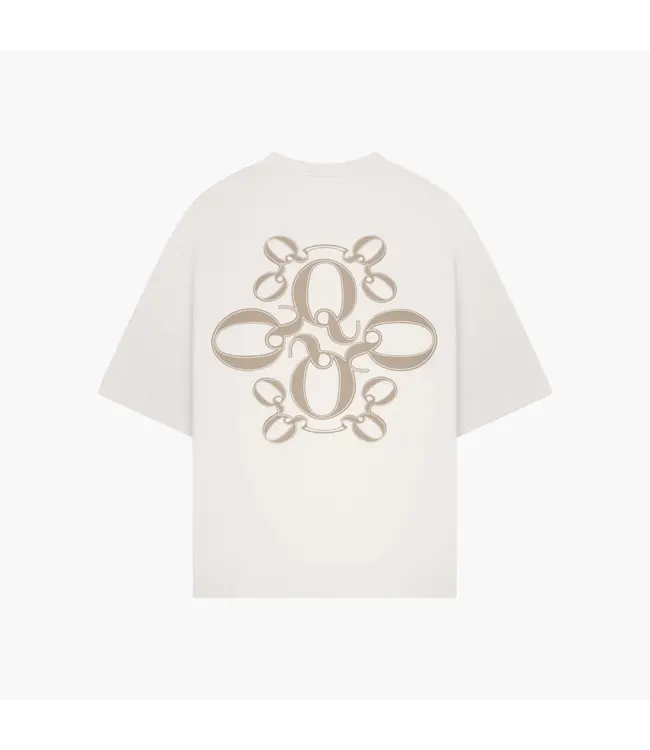 Quotrell Quotrell Insignia Tee Ecru/Taupe - Oversized Fit