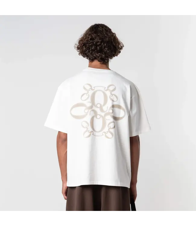 Quotrell Quotrell Insignia Tee Ecru/Taupe - Oversized Fit