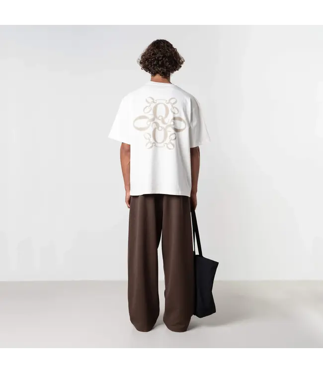 Quotrell Quotrell Insignia Tee Ecru/Taupe - Oversized Fit