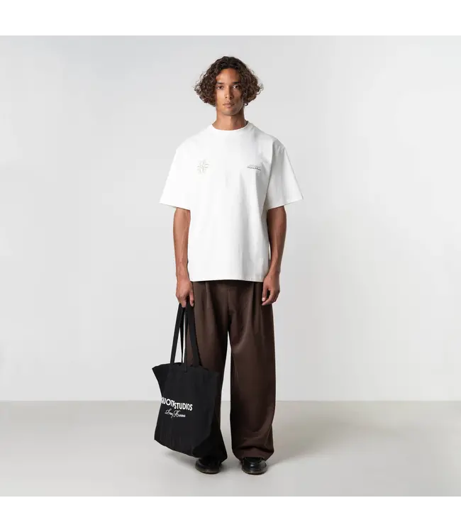 Quotrell Quotrell Insignia Tee Ecru/Taupe - Oversized Fit