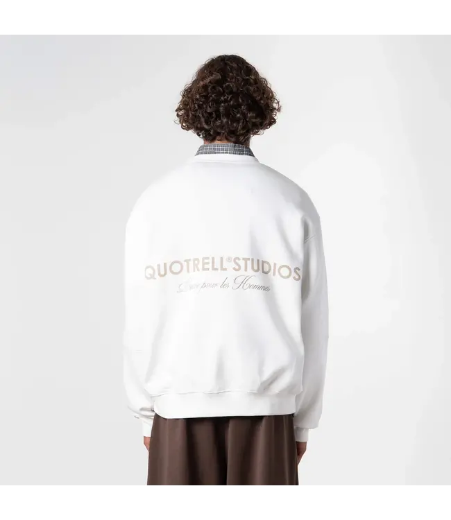 Quotrell Quotrell Studios Crewneck Ecru/Taupe - Oversized Fit