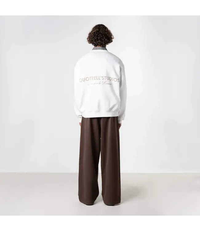 Quotrell Quotrell Studios Crewneck Ecru/Taupe - Oversized Fit