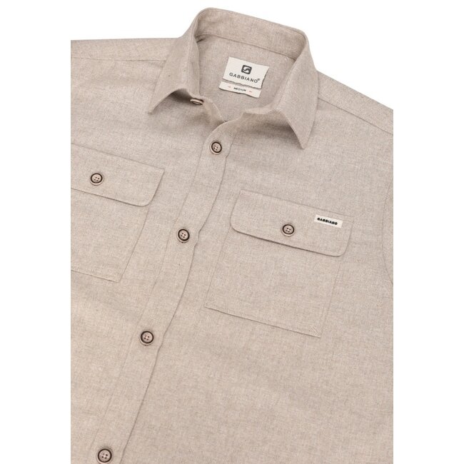 Gabbiano Gabbiano Overhemd LS Taupe - Regular Fit