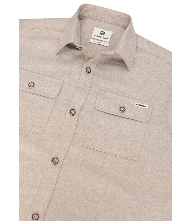 Gabbiano Gabbiano Overhemd LS Taupe - Regular Fit