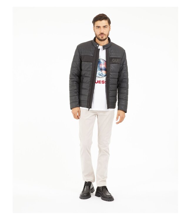 Guess Guess M4YL16WFHD0-JBLK LOGO STRETCH PADDED PU JACKET