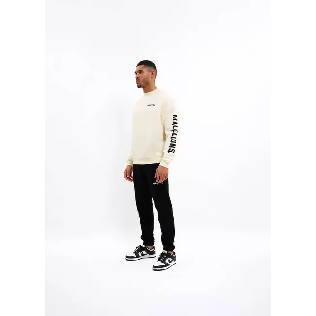 Malelions Malelions Men Graffiti Sweater Off White - Oversized Fit