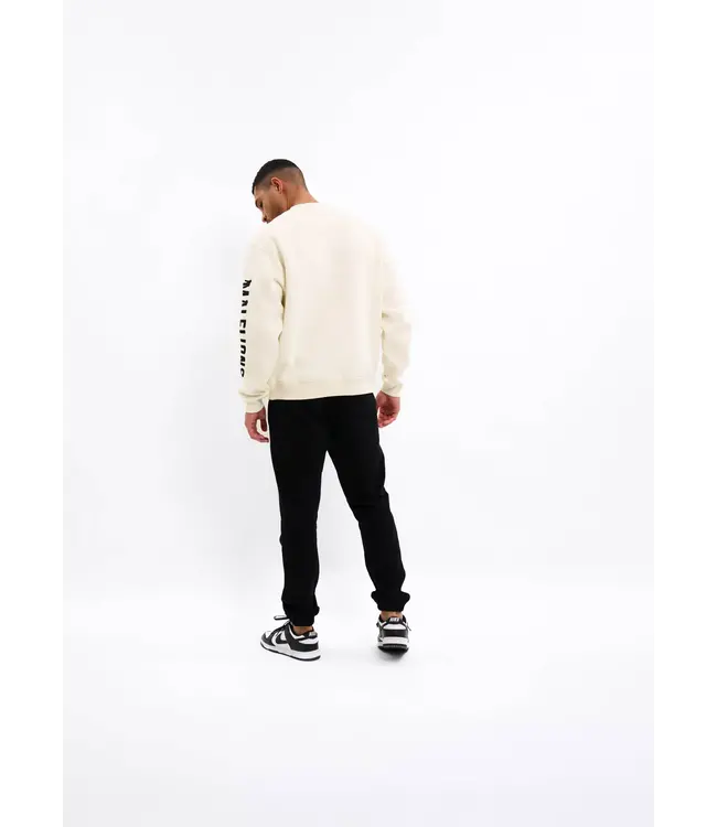 Malelions Malelions Men Graffiti Sweater Off White - Oversized Fit