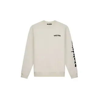 Malelions Graffiti Sweater Off White - Oversized Fit