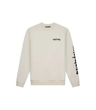 Malelions Graffiti Sweater Off White - Oversized Fit