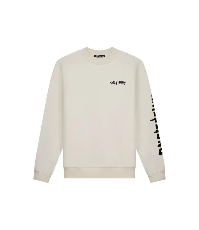 Malelions Malelions Men Graffiti Sweater Off White - Oversized Fit