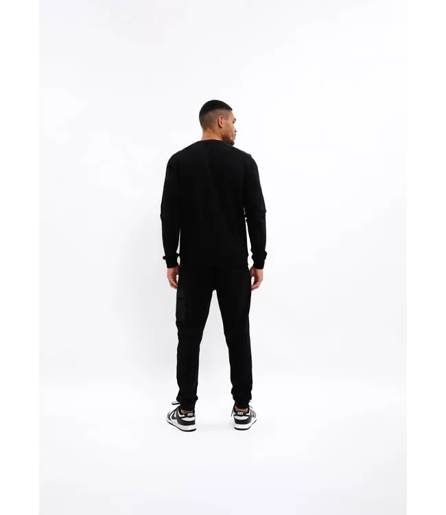 Malelions Malelions Men Nylon Pocket Sweater Black - Slim Fit