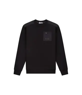 Malelions Malelions Men Nylon Pocket Sweater Black - Slim Fit