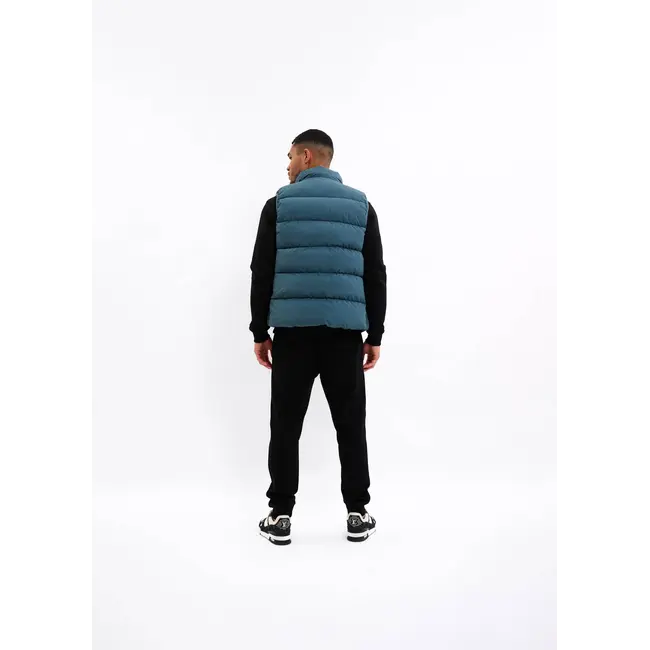 Malelions Malelions Men Matt Crinkle Padded Vest Blue Slate