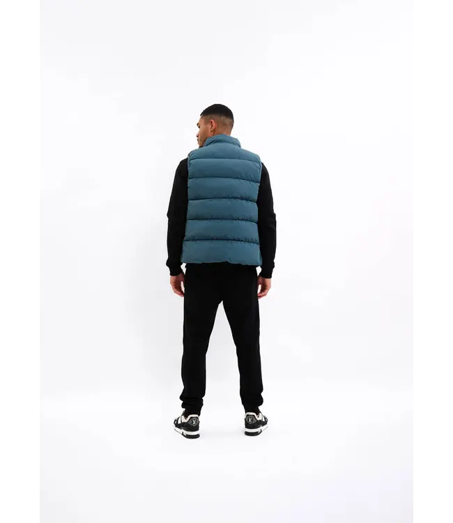 Malelions Malelions Men Matt Crinkle Padded Vest Blue Slate