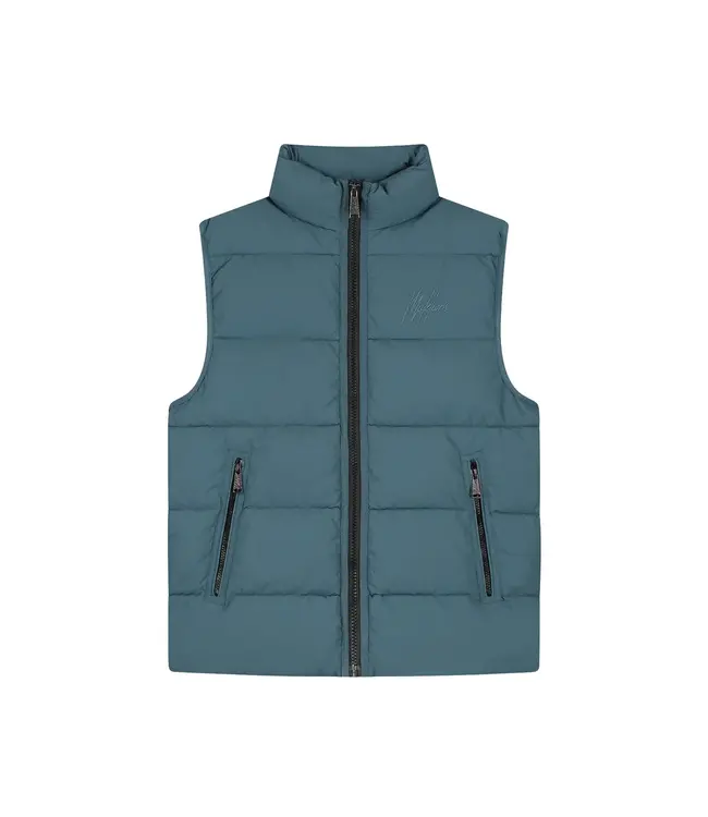 Malelions Malelions Men Matt Crinkle Padded Vest Blue Slate