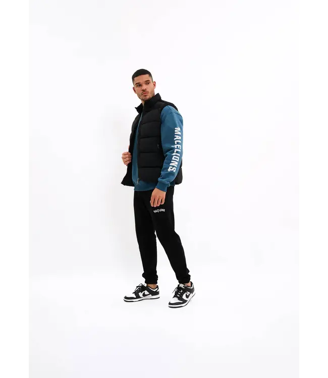 Malelions Malelions Men Matt Crinkle Padded Vest Black