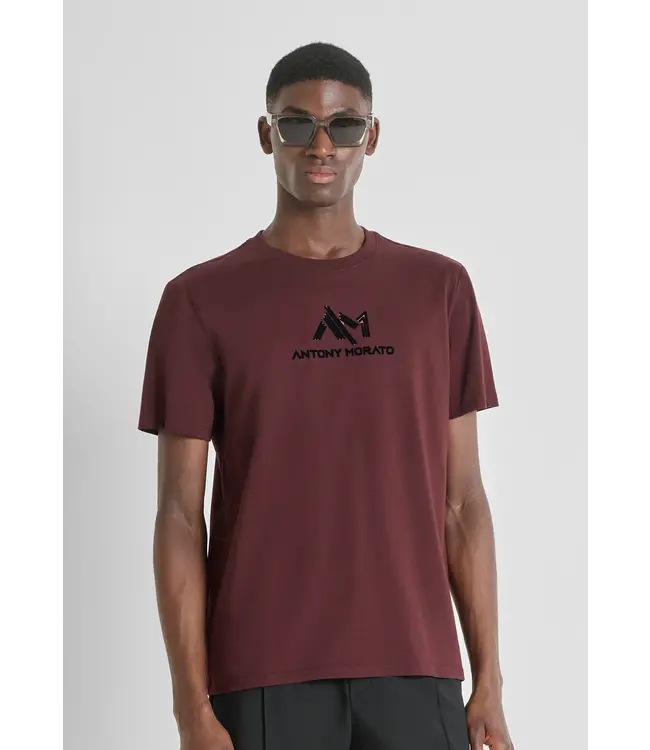 Antony Morato Antony Morato MMKS02553-FA100240 T-Shirt Bordeaux - Regular Fit