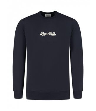 PurePath (by PureWhite) PurePath Chain Stitch Sweater Dark Navy - Regular Fit