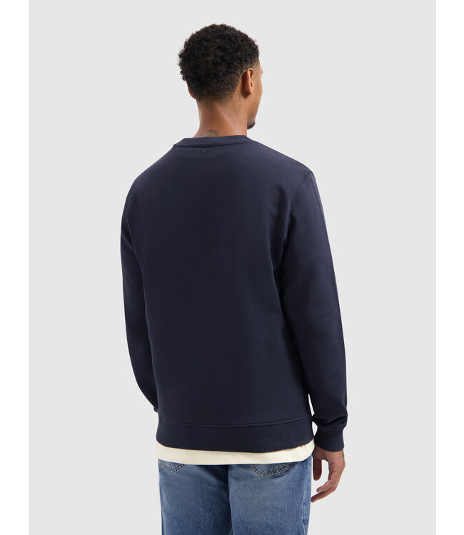 PurePath (by PureWhite) PurePath 25030307 Chain Stitch Sweater Dark Navy - Regular Fit