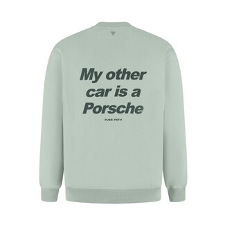 PurePath (by PureWhite) PurePath My Other Car Sweater Army Green - Loose Fit