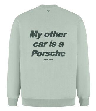 PurePath (by PureWhite) PurePath My Other Car Sweater Army Green - Loose Fit