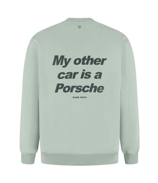 PurePath (by PureWhite) PurePath My Other Car Sweater Army Green - Loose Fit