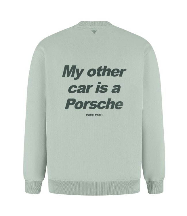 PurePath (by PureWhite) PurePath 25030309 My Other Car Sweater Army Green - Loose Fit