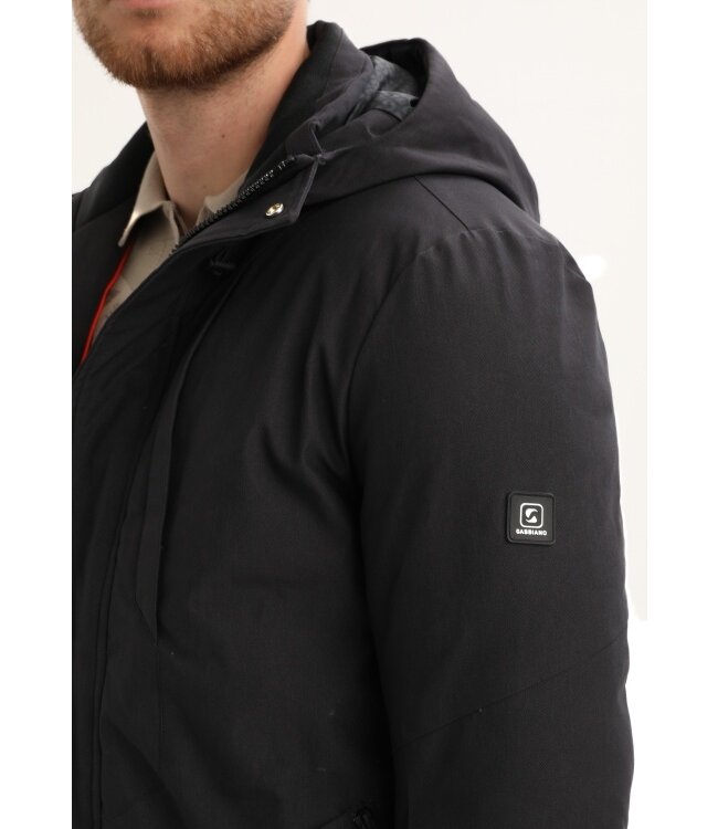 Gabbiano Gabbiano Jacket Long Canvas Black