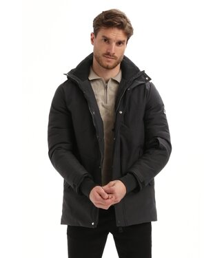 Gabbiano Gabbiano Jacket Long Canvas Black