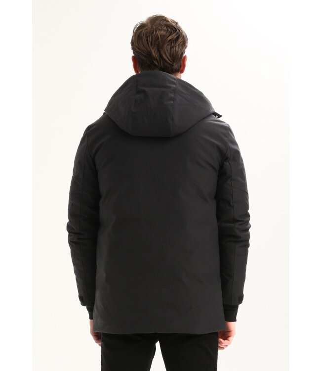 Gabbiano Gabbiano Jacket Long Canvas Black
