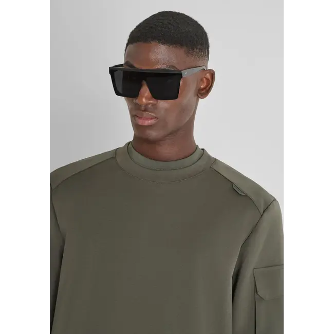 Antony Morato Antony Morato MMFL01097-FA150168 SWEATSHIRT REGULAR FIT IN INTERLOCK COTTON BLEND FABRIC WITH STRETCH VISCOSE BLEND FABRIC AS CONTRAS - REGULAR FIT