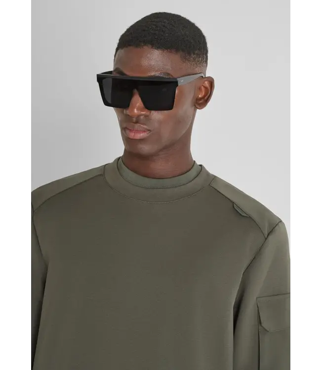 Antony Morato Antony Morato MMFL01097-FA150168 SWEATSHIRT REGULAR FIT IN INTERLOCK COTTON BLEND FABRIC WITH STRETCH VISCOSE BLEND FABRIC AS CONTRAS - REGULAR FIT