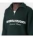 Quotrell Quotrell JACE Knitted Half Zip Petrol/White