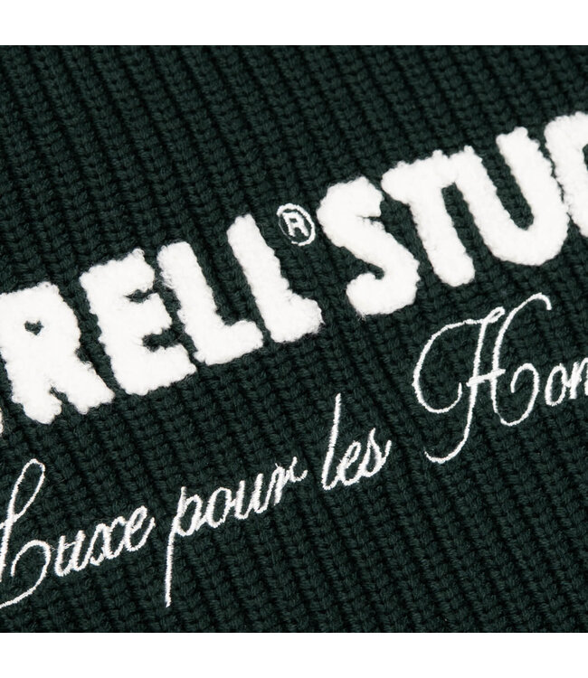 Quotrell Quotrell JACE Knitted Half Zip Petrol/White