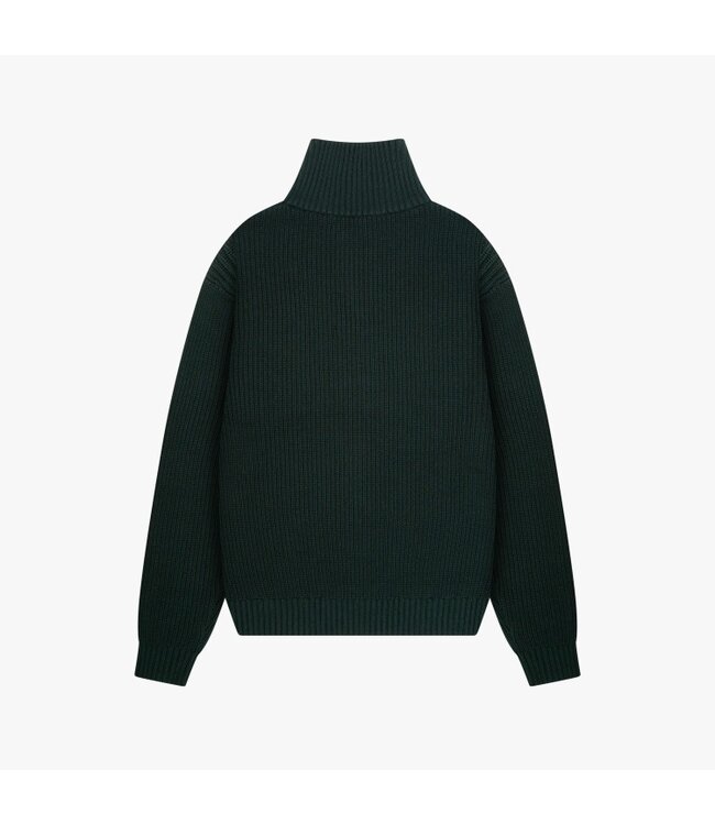 Quotrell Quotrell JACE Knitted Half Zip Petrol/White