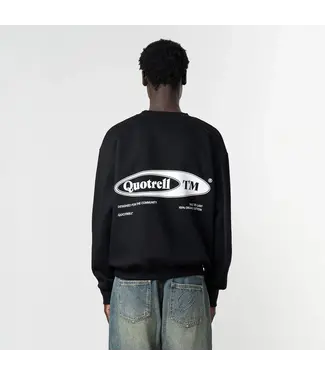 Quotrell Quotrell Emblem Crewneck Black/White - Oversized Fit