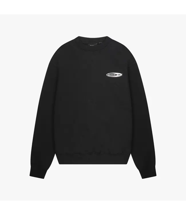 Quotrell Quotrell Emblem Crewneck Black/White - Oversized Fit