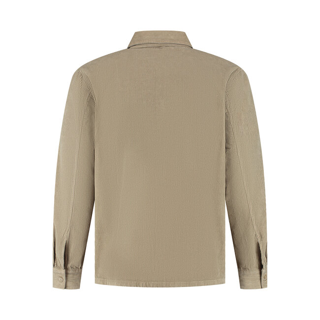 PurePath (by PureWhite) 25030207 Corduroy Shirt Taupe - Regular Fit