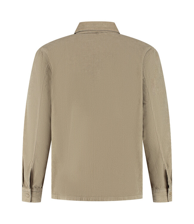 PurePath (by PureWhite) 25030207 Corduroy Shirt Taupe - Regular Fit