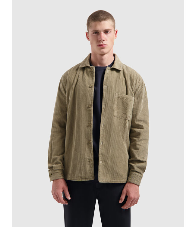 PurePath (by PureWhite) 25030207 Corduroy Shirt Taupe - Regular Fit