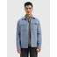 PurePath (by PureWhite) PurePath 25030201 Flannel Overshirt Mid Blue - Regular Fit