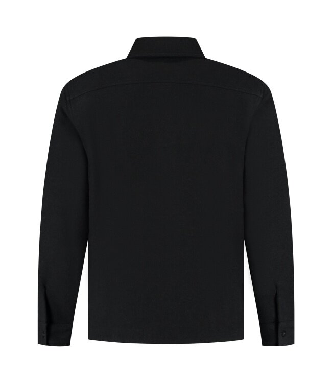 PurePath (by PureWhite) PurePath 25030201 Flannel Overshirt Black - Regular Fit