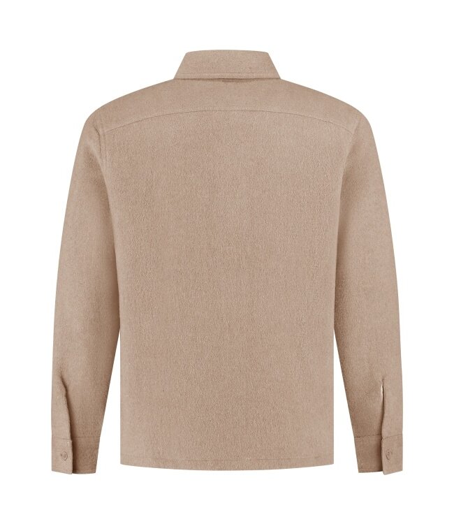 PurePath (by PureWhite) PurePath 25030201 Flannel Overshirt Taupe - Regular Fit